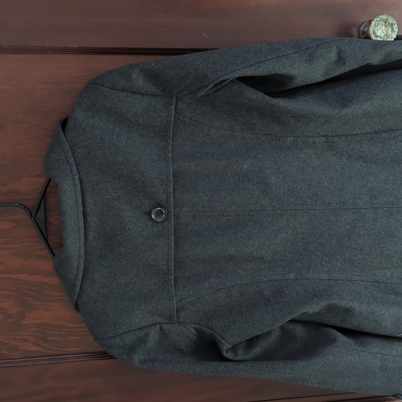 Kenneth Cole Reaction Dark Gray Wool Blend Winter Coat Size 14 - Picture 6 of 8
